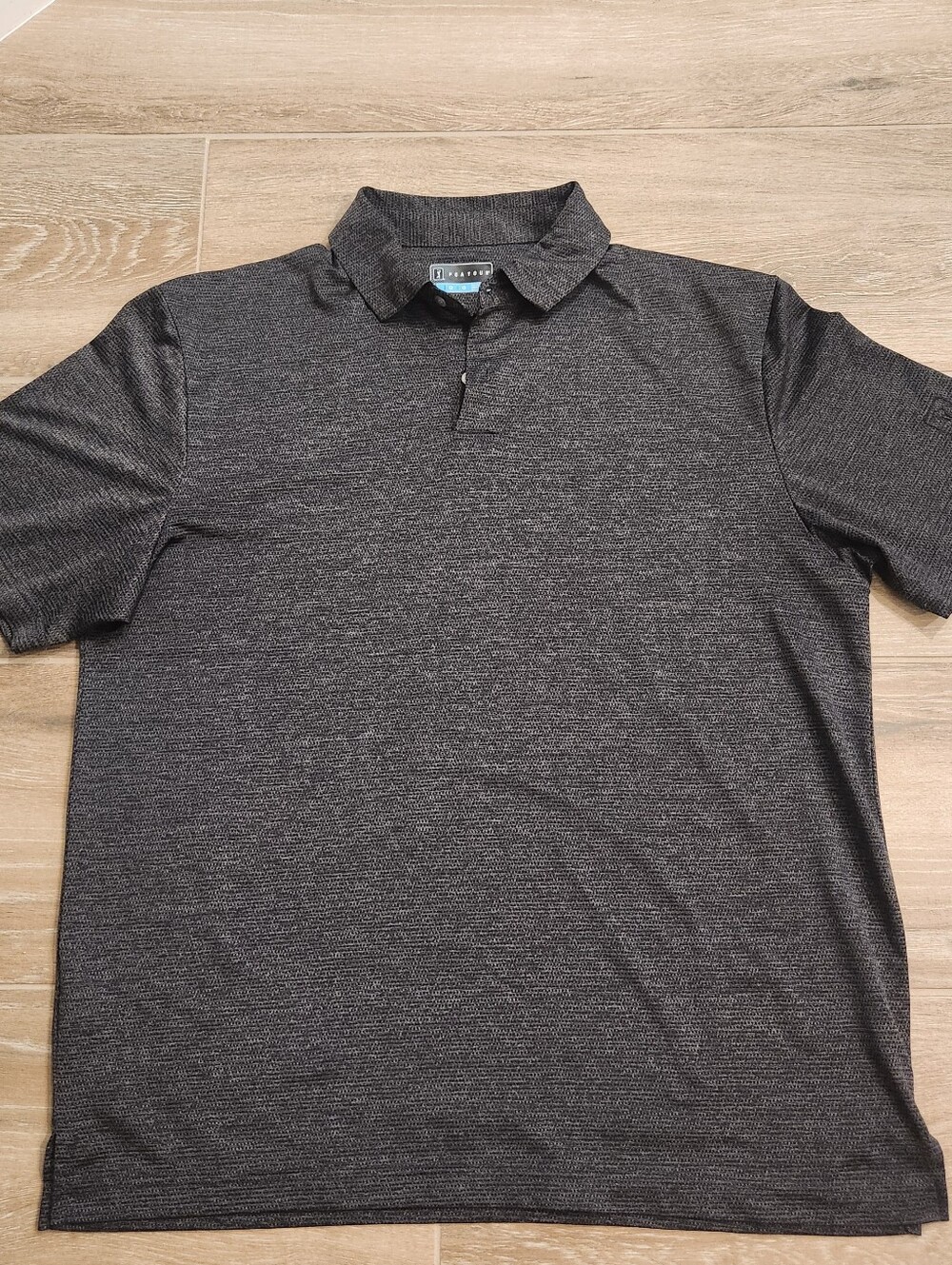PGA Tour Men's Charcoal Heather Polo